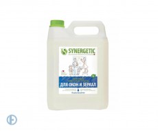 Средство для мытья стекол и зеркал с антибактериальным эффектом 5 л SYNERGETIC, биоразлагаемое
