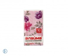 Платки носовые LAIMA/ЛАЙМА, 3-х слойные, 10 шт. х (спайка 10 пачек), 20х20 см