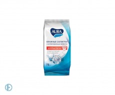 Салфетки влажные, 72 шт., AURA 