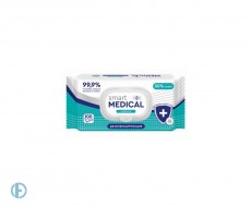 Дезинфицирующие салфетки спиртовые 100 штук SMART MEDICAL, крышка-клапан