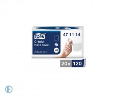 Полотенца бумажные TORK (H3) Advanced, 2-слойные, белые, С-сложение