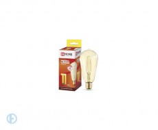 Лампа светодиодная LED-ST64-deco gold 11Вт 230В Е27 3000К 990Лм золотистая IN HOME