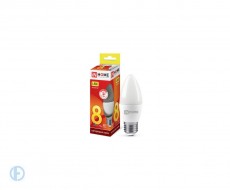 Лампа светодиодная LED-СВЕЧА-VC 8Вт 230В Е27 3000К 600Лм IN HOME