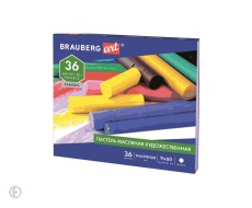 Пастель масляная художественная BRAUBERG ART CLASSIC, 36 цветов, круглое сечение
