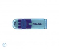 Ластик выдвижной FACTIS ZIP (Испания), 80x10x10 мм, белый, пластиковый корпус ассорти
